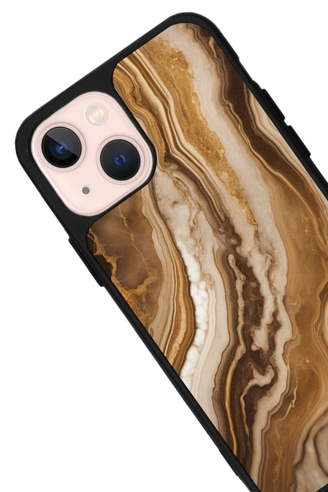 iPhone 15 Uyumlu Mermer Marble Tasarımlı Glossy Premium Kılıf