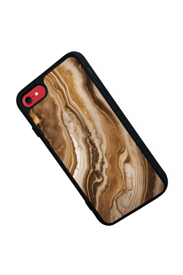 iPhone SE Uyumlu Mermer Marble Tasarımlı Glossy Premium Kılıf