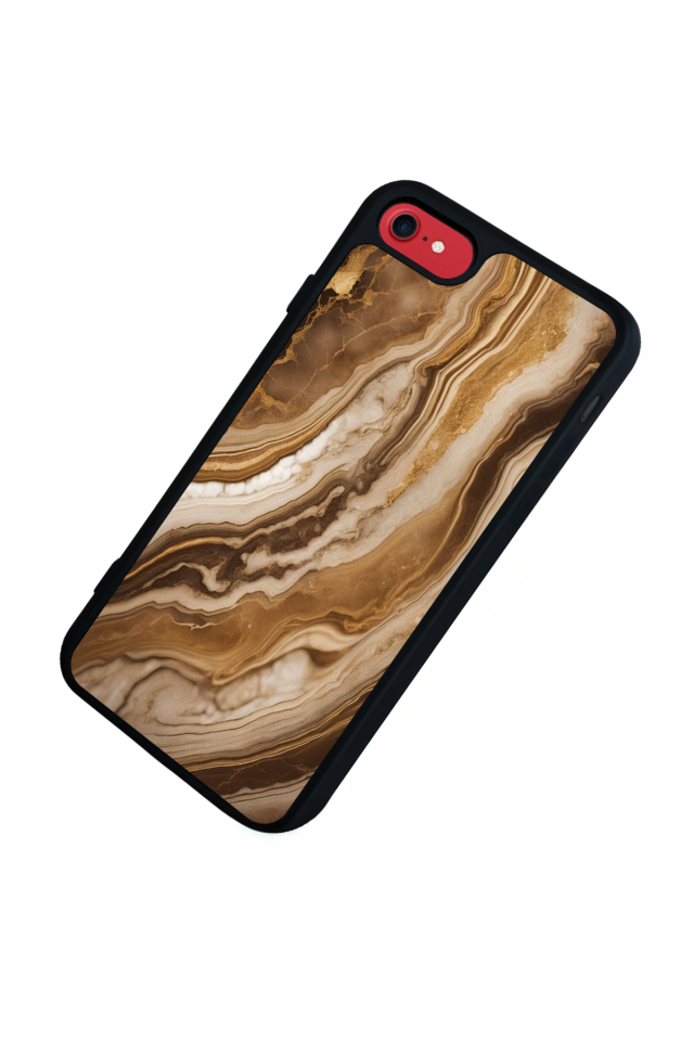 iPhone SE Uyumlu Mermer Marble Tasarımlı Glossy Premium Kılıf