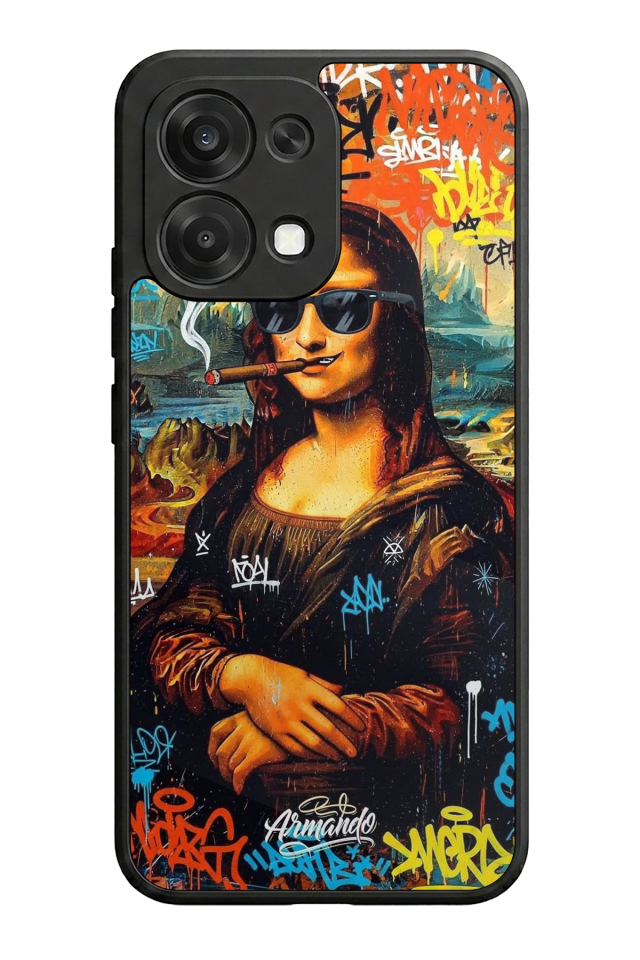 Oppo A6 Pro Uyumlu Monalisa Tasarımlı Glossy Premium Kılıf