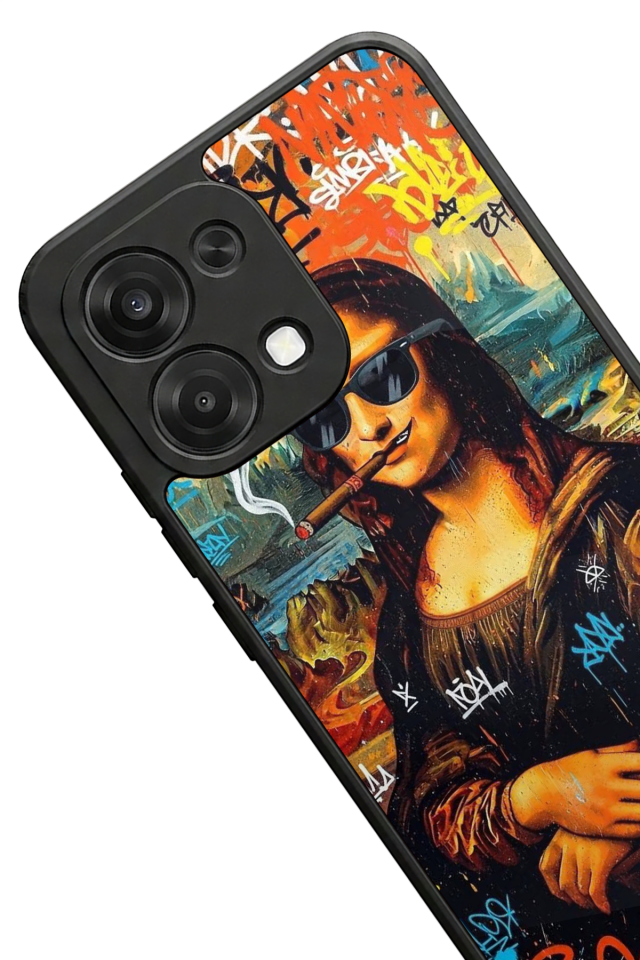 Oppo A6 Pro Uyumlu Monalisa Tasarımlı Glossy Premium Kılıf