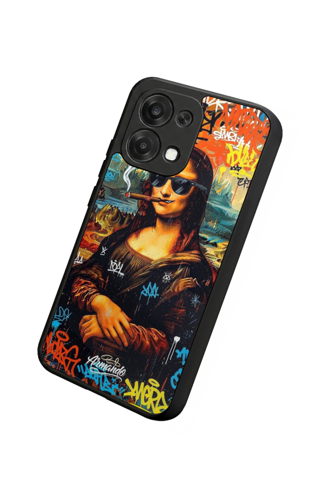 Oppo A6 Pro Uyumlu Monalisa Tasarımlı Glossy Premium Kılıf
