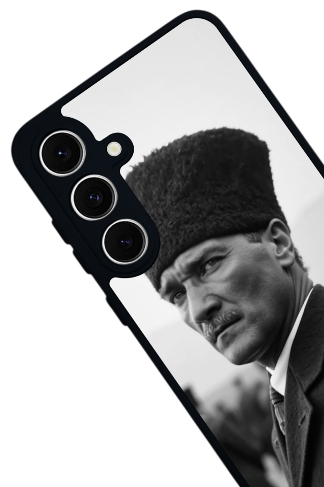 Samsung Galaxy S24 FE Uyumlu Mustafa Kemal Ataturk Tasarımlı Glossy Premium Kılıf