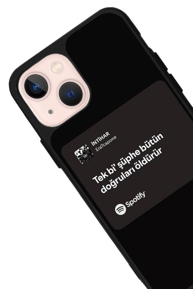 iPhone 14 Plus Uyumlu Sarki Sozleri Tasarımlı Glossy Premium Kılıf