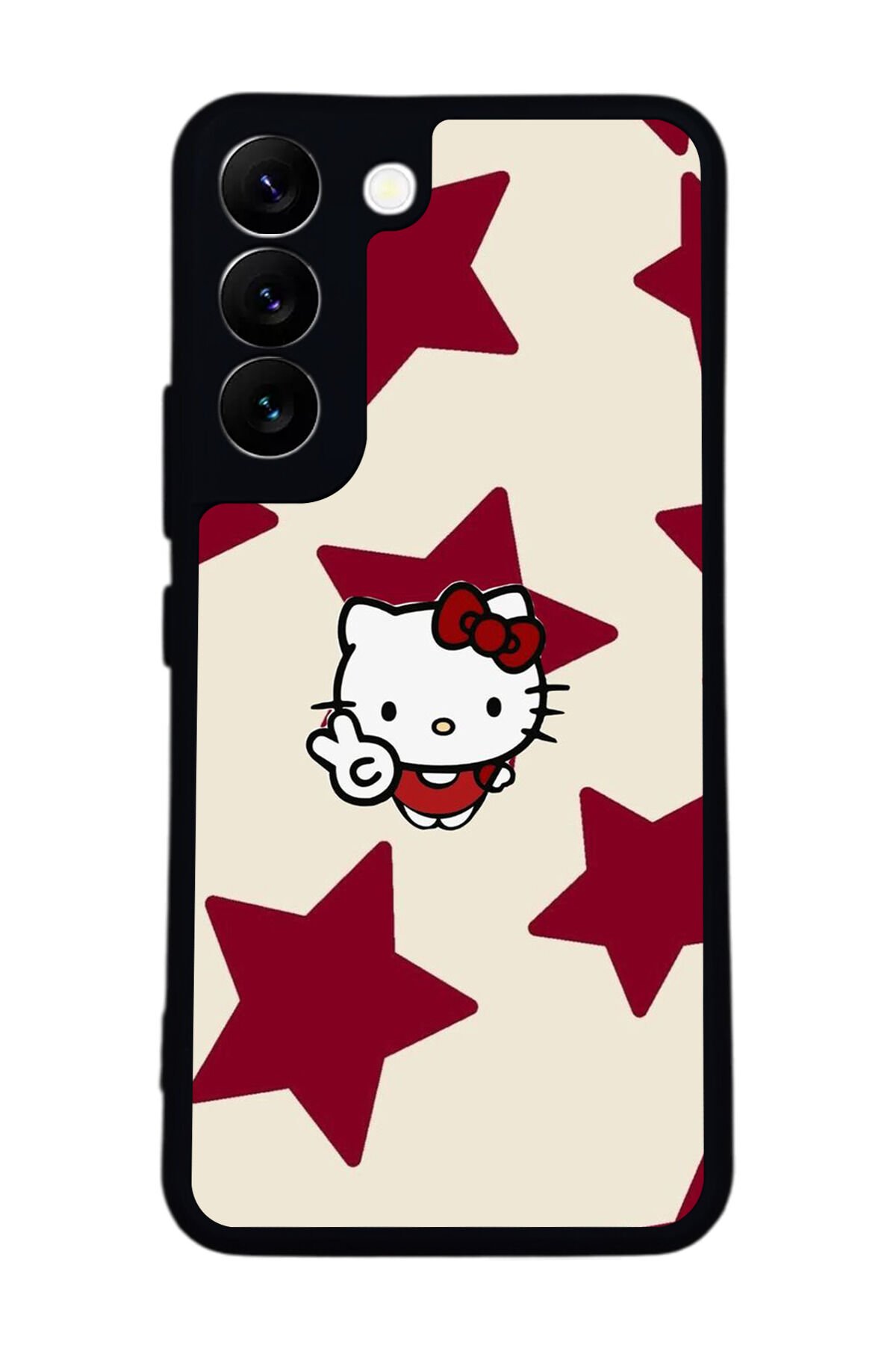 Samsung Galaxy S22 Uyumlu HelloKitty Tasarımlı Glossy Premium Kılıf