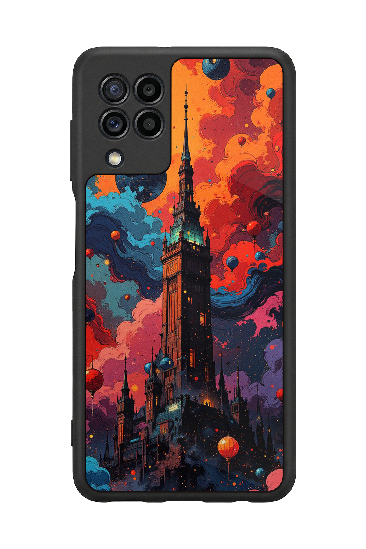 Samsung Galaxy M32 Uyumlu Abstract Tasarımlı Glossy Premium Kılıf