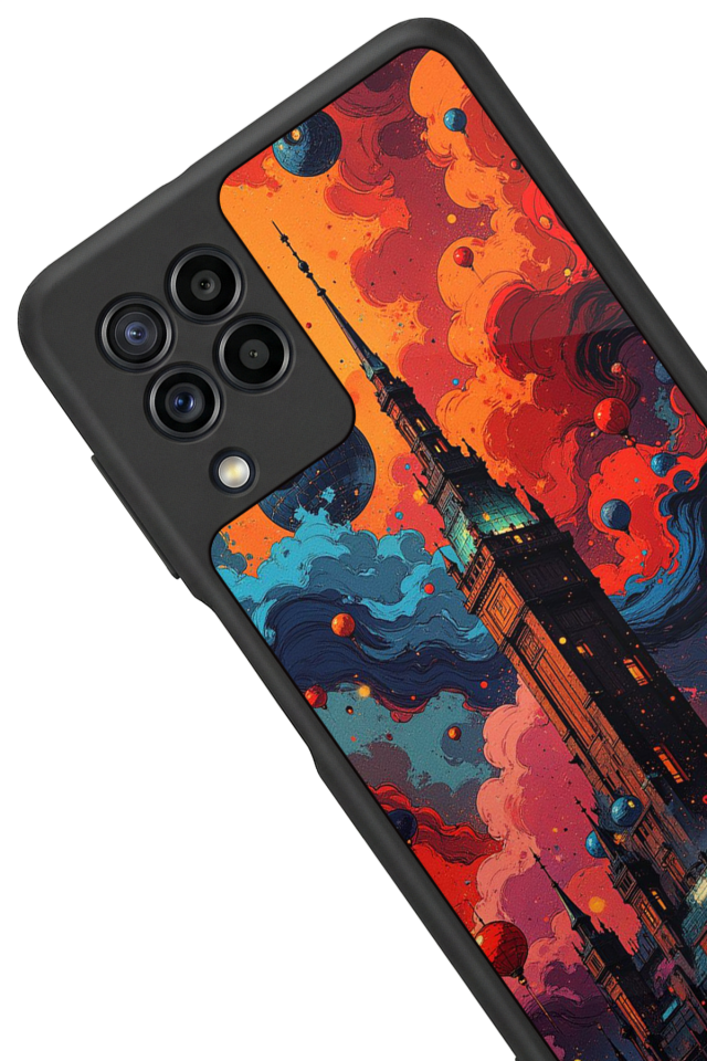 Samsung Galaxy M32 Uyumlu Abstract Tasarımlı Glossy Premium Kılıf