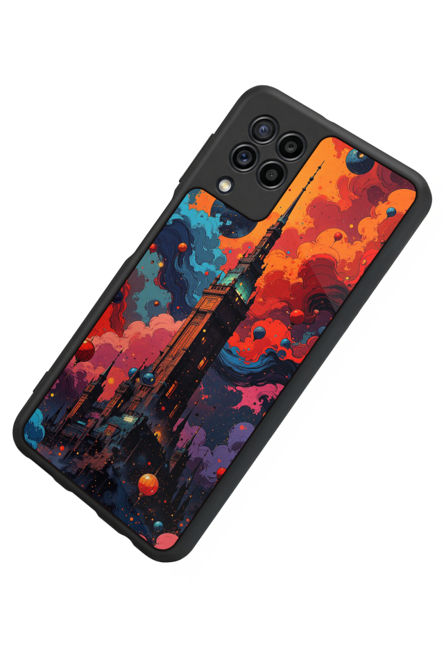 Samsung Galaxy M32 Uyumlu Abstract Tasarımlı Glossy Premium Kılıf