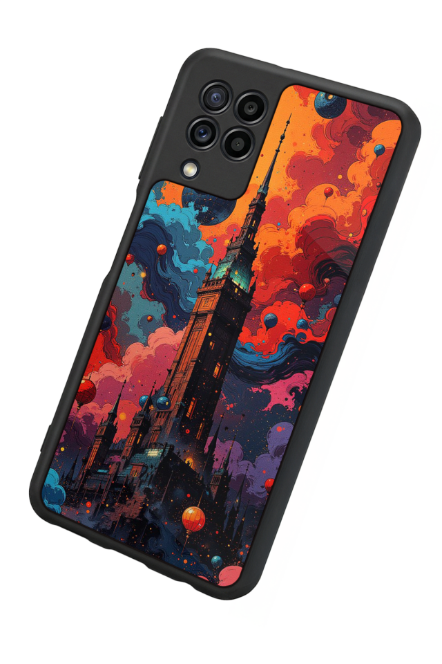 Samsung Galaxy M32 Uyumlu Abstract Tasarımlı Glossy Premium Kılıf