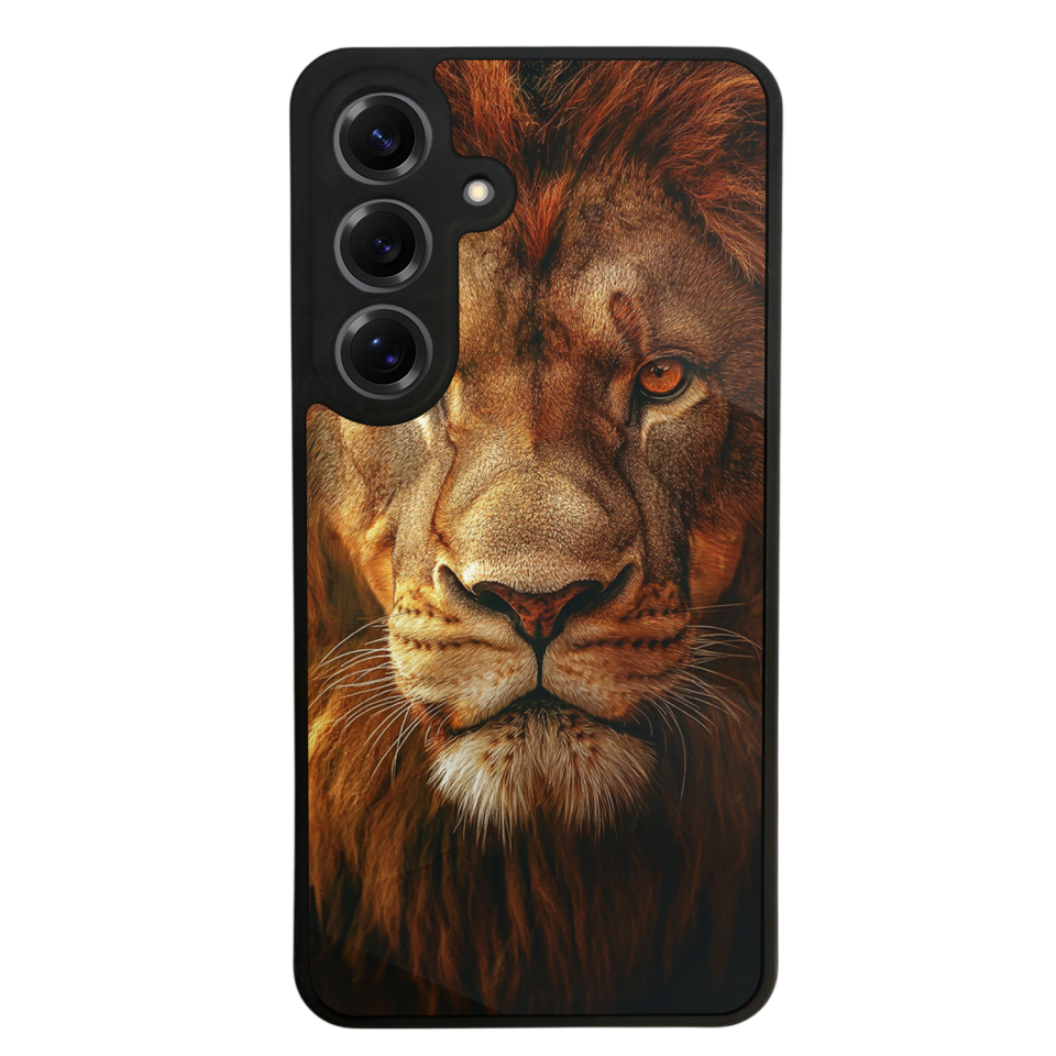 Samsung Galaxy S25 Uyumlu Aslan Tasarımlı Glossy Premium Kılıf