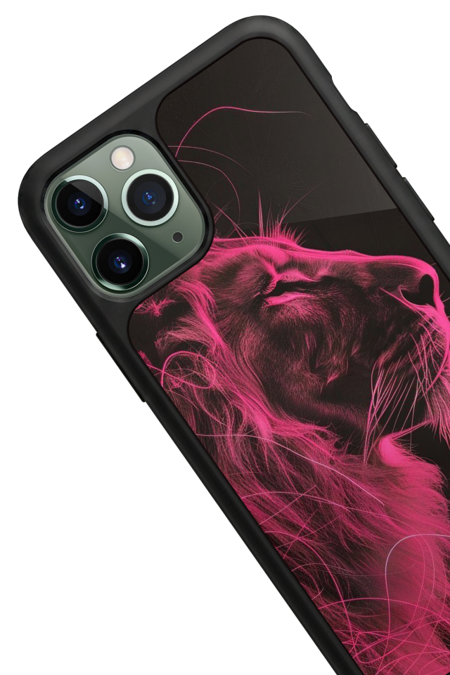 iPhone 11 Pro Max Uyumlu Aslan Tasarımlı Glossy Premium Kılıf