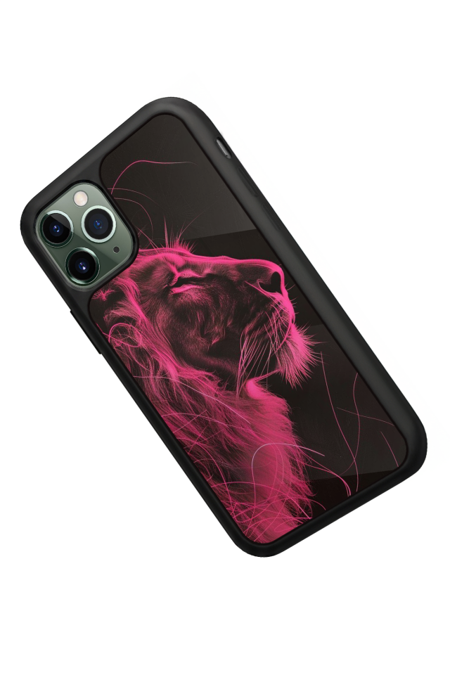 iPhone 11 Pro Max Uyumlu Aslan Tasarımlı Glossy Premium Kılıf