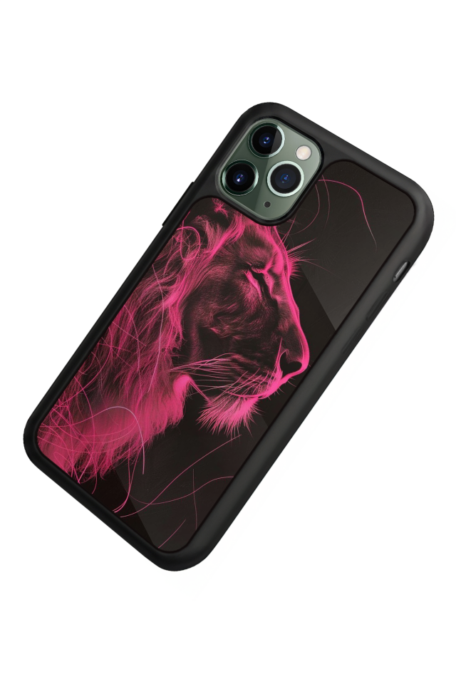 iPhone 11 Pro Max Uyumlu Aslan Tasarımlı Glossy Premium Kılıf