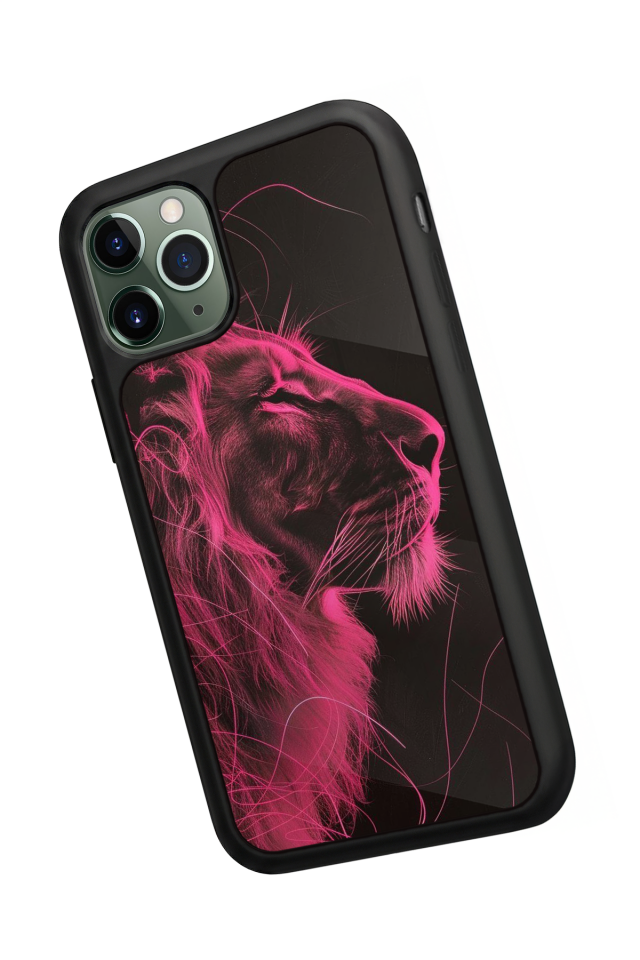 iPhone 11 Pro Max Uyumlu Aslan Tasarımlı Glossy Premium Kılıf