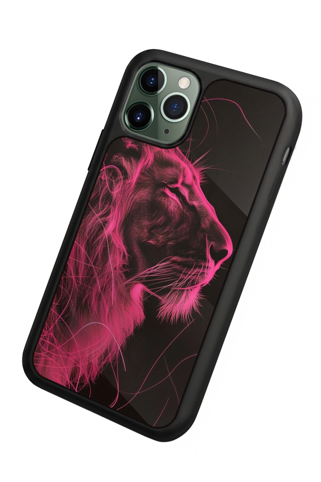 iPhone 11 Pro Max Uyumlu Aslan Tasarımlı Glossy Premium Kılıf