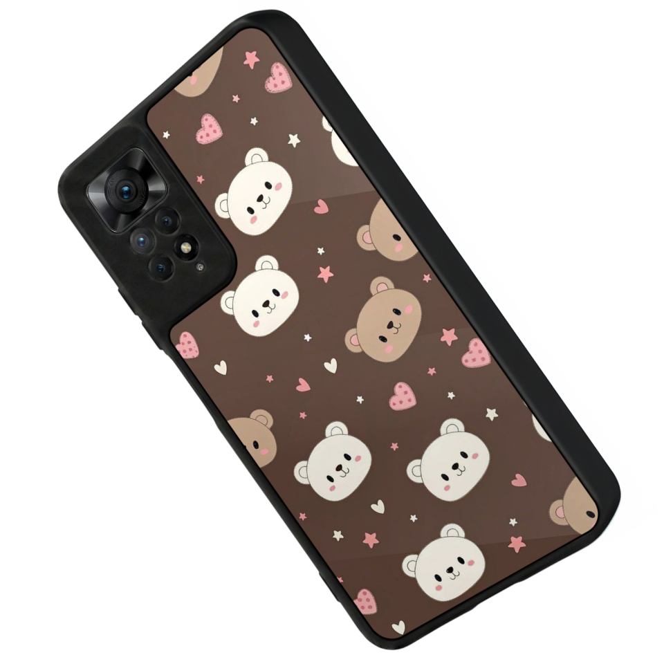 Xiaomi Redmi Note 11 Pro Uyumlu Ayı Tasarımlı Glossy Premium Kılıf