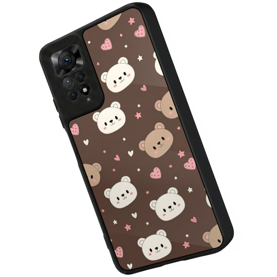 Xiaomi Redmi Note 11 Pro Uyumlu Ayı Tasarımlı Glossy Premium Kılıf