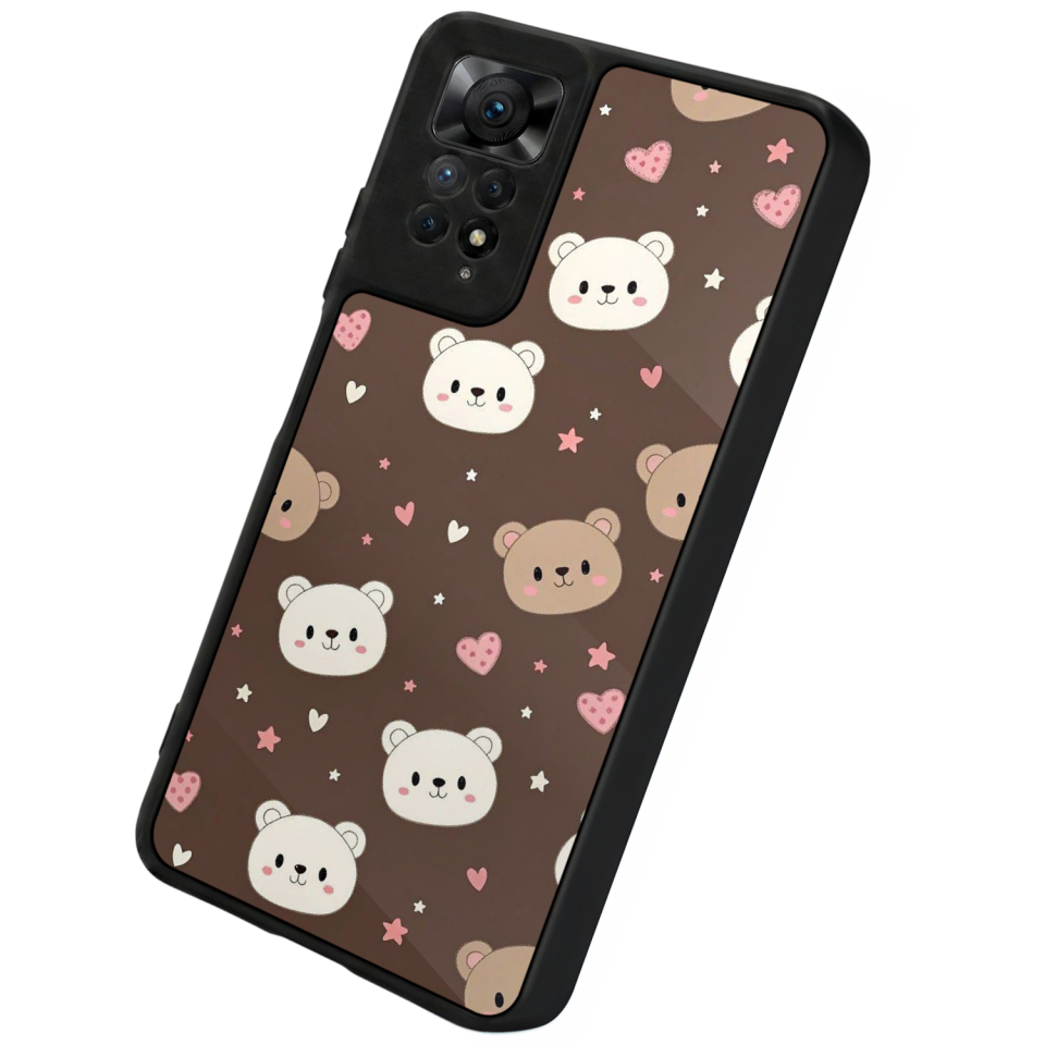 Xiaomi Redmi Note 11 Pro Uyumlu Ayı Tasarımlı Glossy Premium Kılıf