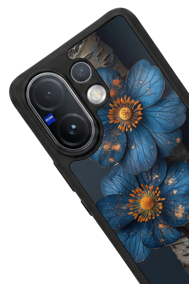 Vivo V60 Uyumlu Cicek Tasarımlı Glossy Premium Kılıf