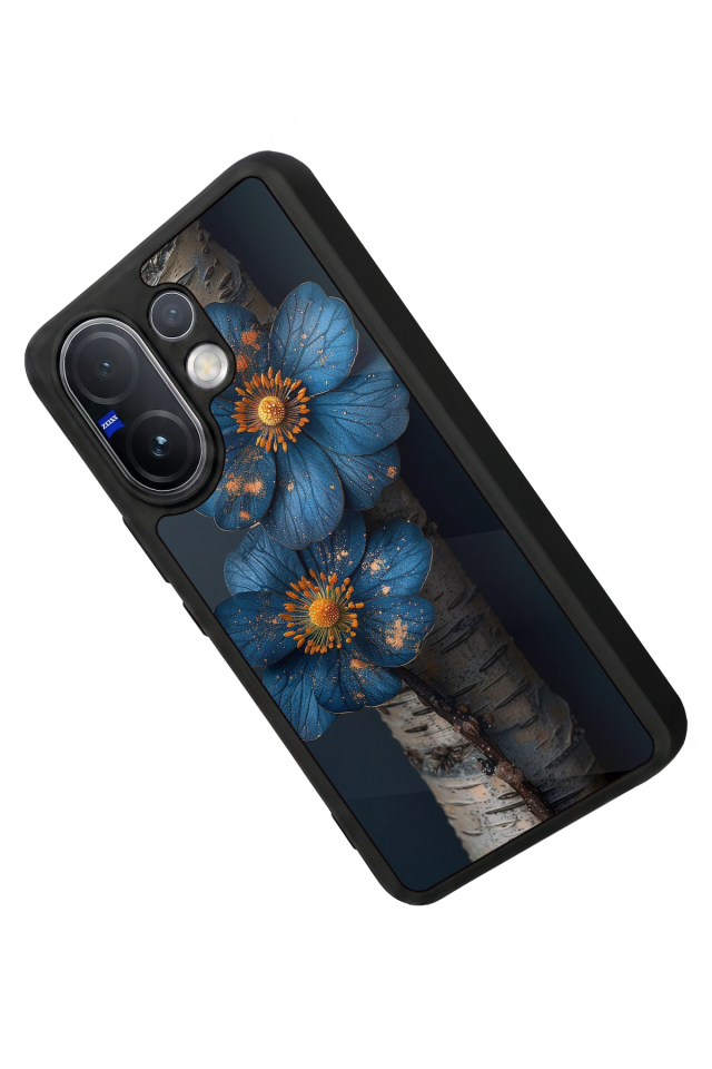 Vivo V60 Uyumlu Cicek Tasarımlı Glossy Premium Kılıf