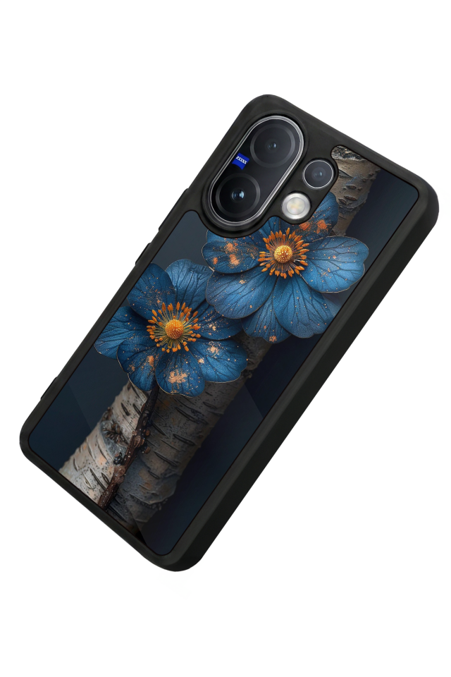 Vivo V60 Uyumlu Cicek Tasarımlı Glossy Premium Kılıf