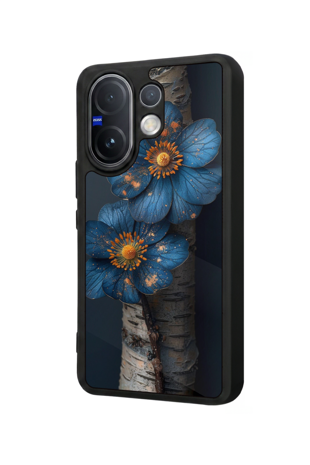 Vivo V60 Uyumlu Cicek Tasarımlı Glossy Premium Kılıf