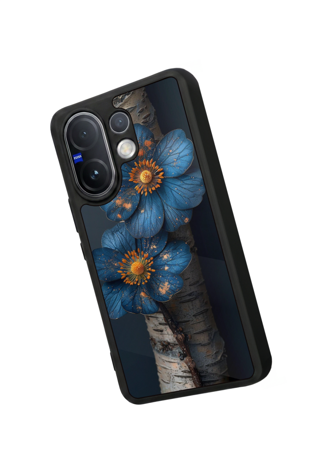 Vivo V60 Uyumlu Cicek Tasarımlı Glossy Premium Kılıf