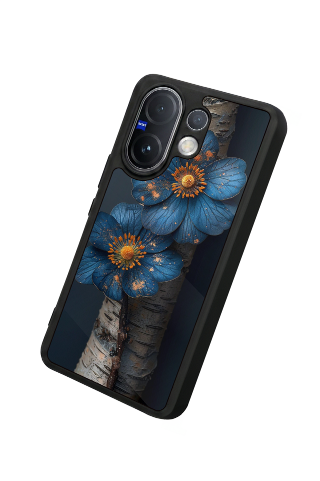 Vivo V60 Uyumlu Cicek Tasarımlı Glossy Premium Kılıf
