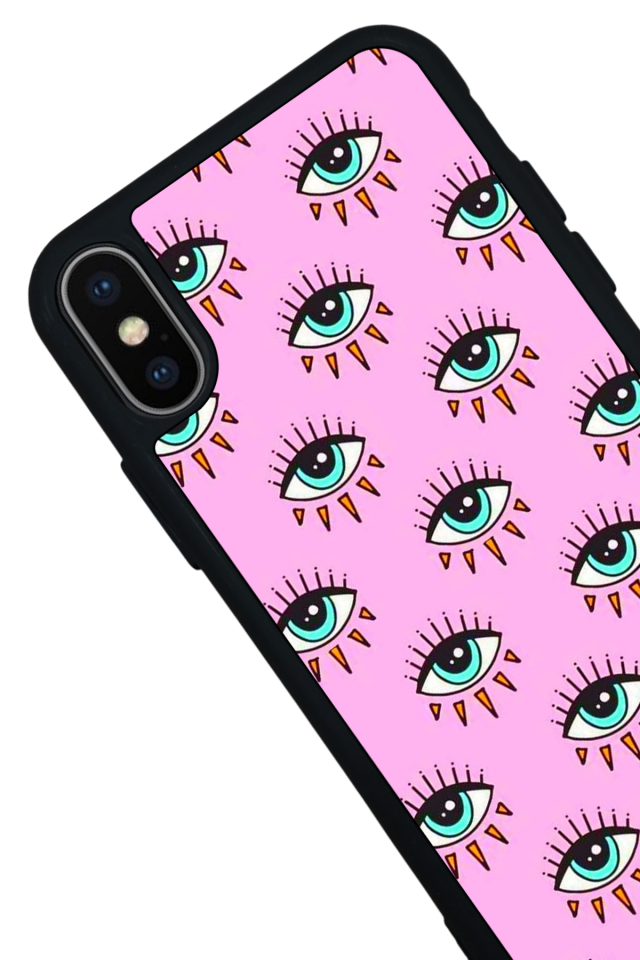 iPhone X/ XS Uyumlu Göz Tasarımlı Glossy Premium Kılıf