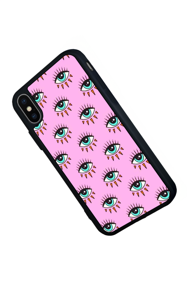iPhone X/ XS Uyumlu Göz Tasarımlı Glossy Premium Kılıf