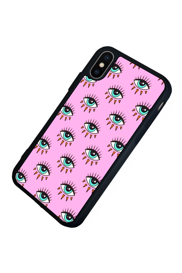 iPhone X/ XS Uyumlu Göz Tasarımlı Glossy Premium Kılıf