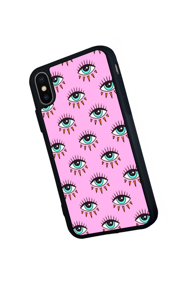 iPhone X/ XS Uyumlu Göz Tasarımlı Glossy Premium Kılıf