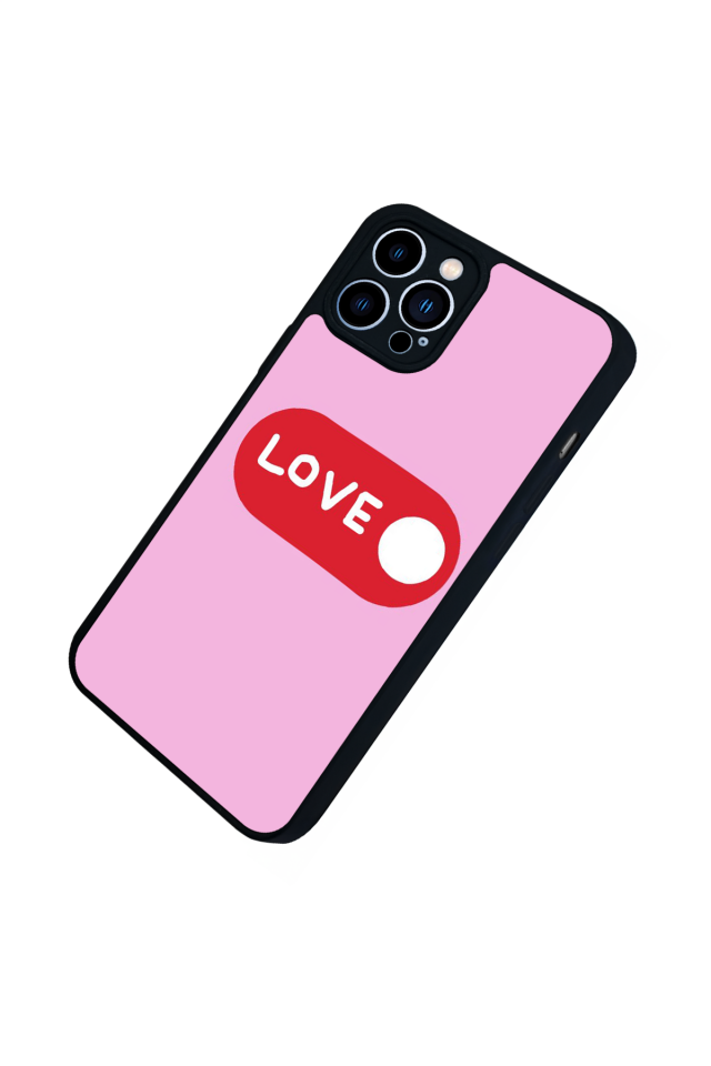 iPhone 13 Pro Max Uyumlu Kalp Love Tasarımlı Glossy Premium Kılıf