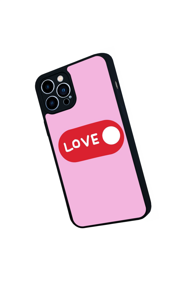 iPhone 13 Pro Max Uyumlu Kalp Love Tasarımlı Glossy Premium Kılıf