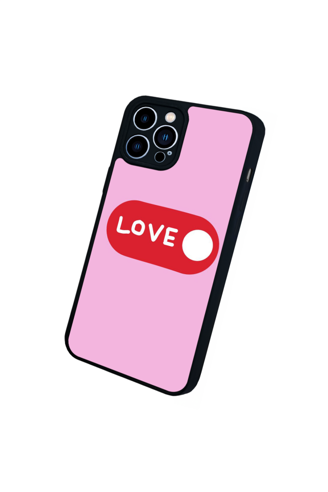 iPhone 13 Pro Max Uyumlu Kalp Love Tasarımlı Glossy Premium Kılıf