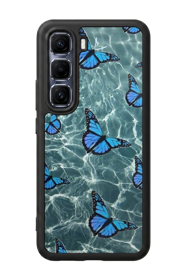 Infinix Hot 60 Pro Plus Uyumlu Kelebek Tasarımlı Glossy Premium Kılıf