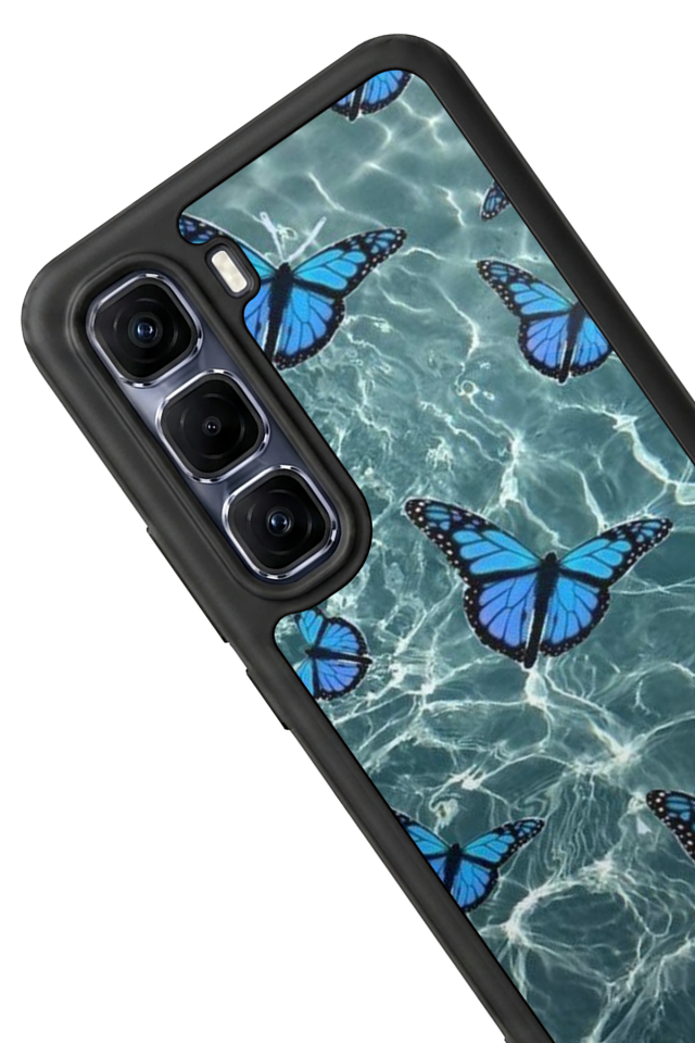 Infinix Hot 60 Pro Plus Uyumlu Kelebek Tasarımlı Glossy Premium Kılıf