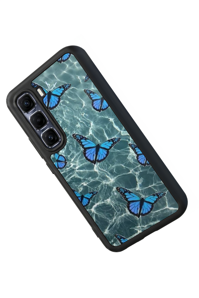 Infinix Hot 60 Pro Plus Uyumlu Kelebek Tasarımlı Glossy Premium Kılıf