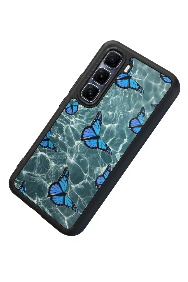 Infinix Hot 60 Pro Plus Uyumlu Kelebek Tasarımlı Glossy Premium Kılıf