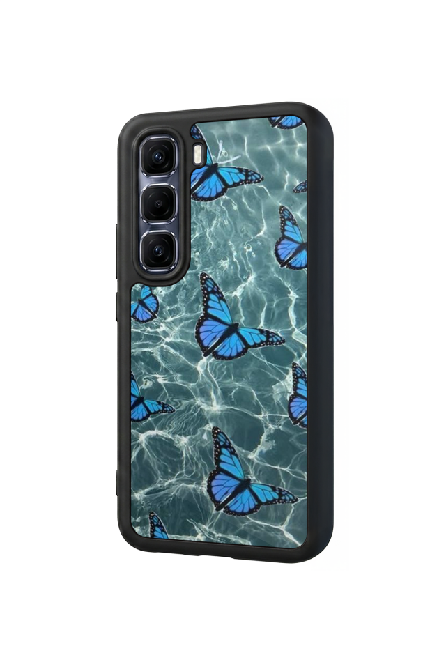 Infinix Hot 60 Pro Plus Uyumlu Kelebek Tasarımlı Glossy Premium Kılıf