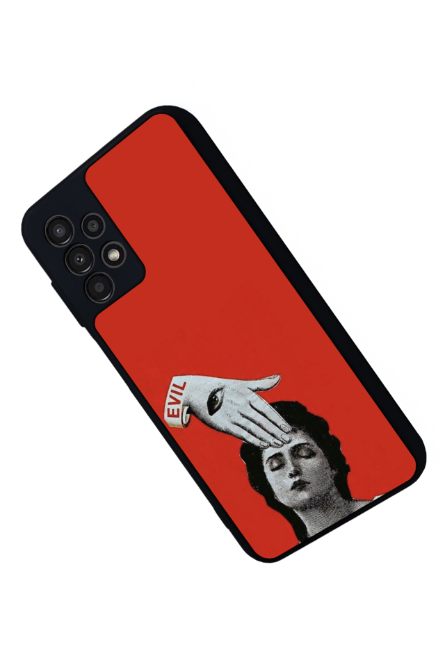 Samsung Galaxy A23 Uyumlu Kirmizi Tasarımlı Glossy Premium Kılıf