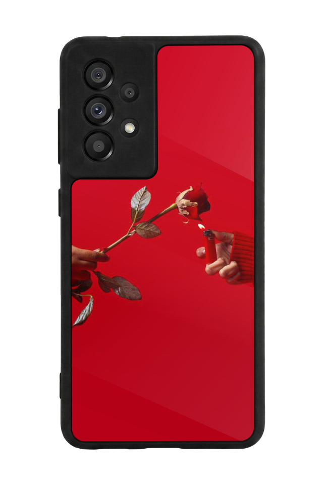 Samsung Galaxy A73 Uyumlu Kirmizi Tasarımlı Glossy Premium Kılıf