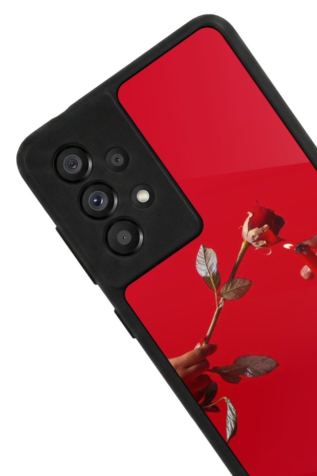 Samsung Galaxy A73 Uyumlu Kirmizi Tasarımlı Glossy Premium Kılıf