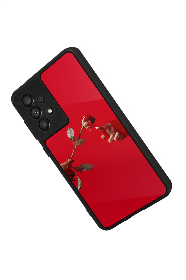 Samsung Galaxy A73 Uyumlu Kirmizi Tasarımlı Glossy Premium Kılıf