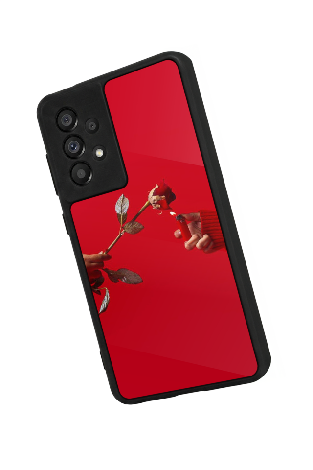 Samsung Galaxy A73 Uyumlu Kirmizi Tasarımlı Glossy Premium Kılıf