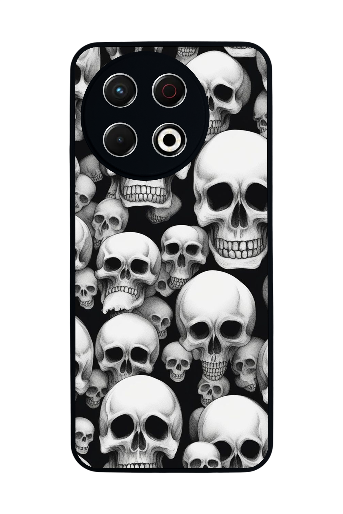 Tecno Spark 30 Pro Uyumlu KuruKafa Tasarımlı Glossy Premium Kılıf