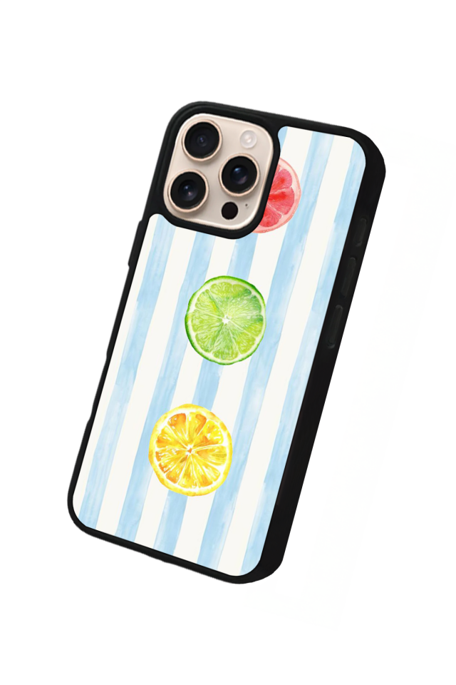 iPhone 14 Pro Uyumlu Limon Tasarımlı Glossy Premium Kılıf