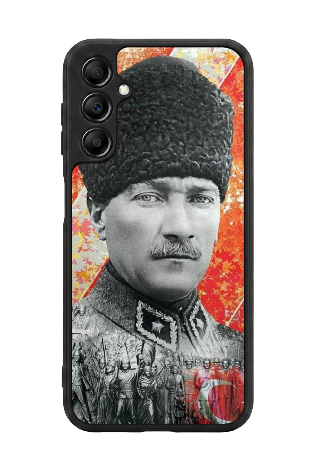 Samsung Galaxy A14 Uyumlu Mustafa Kemal Ataturk Tasarımlı Glossy Premium Kılıf