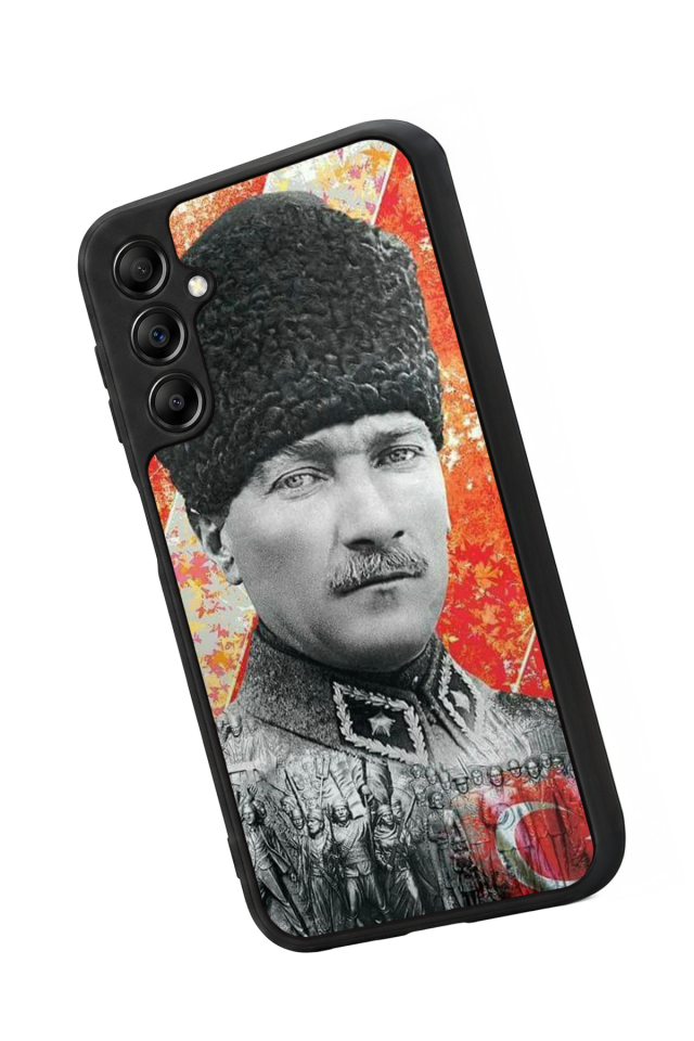 Samsung Galaxy A14 Uyumlu Mustafa Kemal Ataturk Tasarımlı Glossy Premium Kılıf