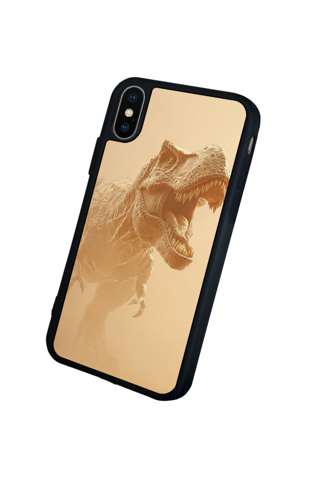 iPhone X/ XS Uyumlu Dinazor Tasarımlı Glossy Premium Kılıf